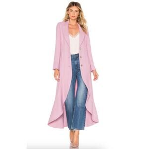 ALEXIS Devereaux Ruffle Coat In Purple Pink Small